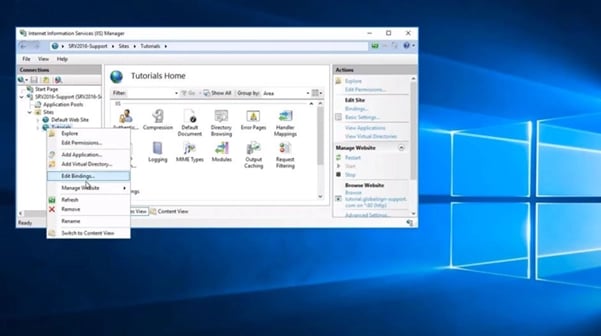  اتصال SSL به وب‌سایت (Bindings)